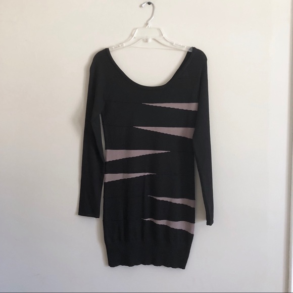 Xhilaration Dresses & Skirts - Like New Slim Fit Color Block Dress Black & Tan